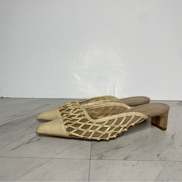 Sam Edelman Synder Eggshell Faux Leather Pointy Toe Mule 6 1/2 M - Picture 14 of 14